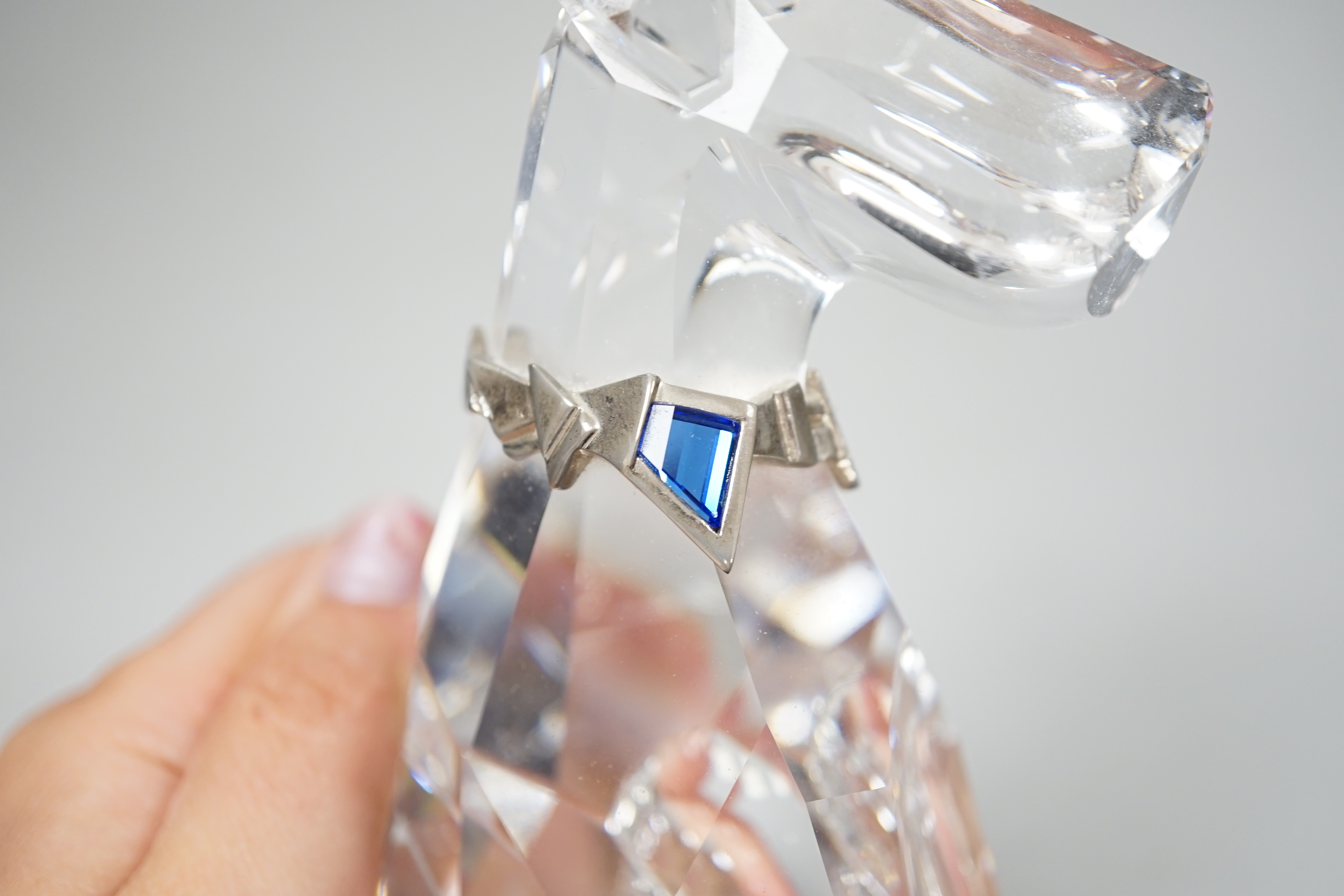 A boxed Swarovski glass terrier, 12cm